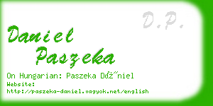 daniel paszeka business card